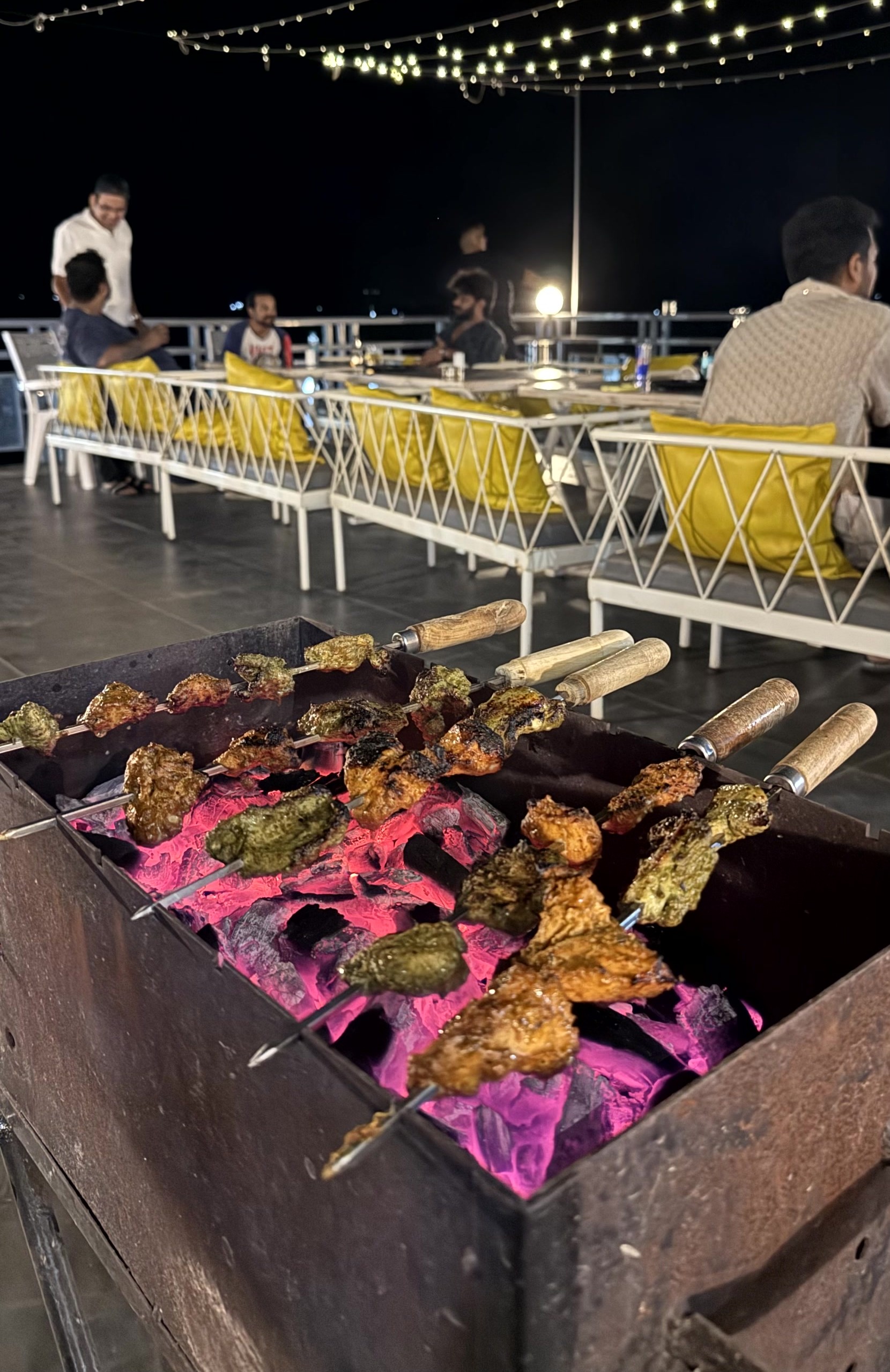 Bonfire BBQ setup at Lemon Leaf Resort
